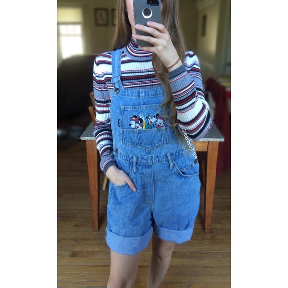 mickey mouse overall shorts